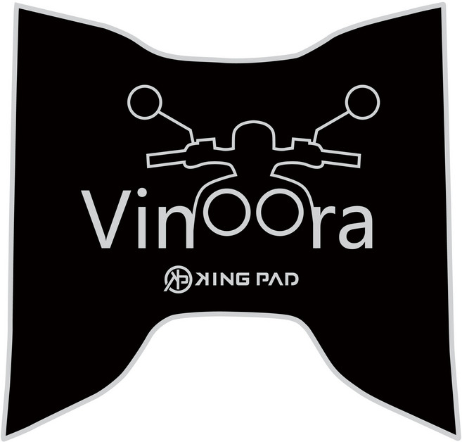 KING PAD VINOORA 125 機車腳踏墊 小小兵 機車踏墊 止滑腳踏墊 立體造型腳踏墊, 專車設計C58(淡灰)XS