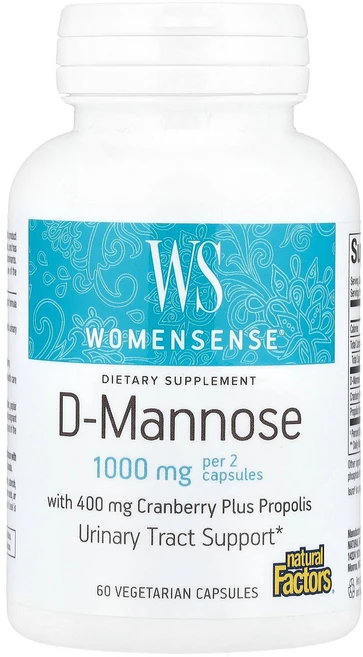 Natural Factors 내추럴팩터스 D-Mannose 60 베지캡 영양제 건강보조식품, 1개, 60정 - 쿠팡