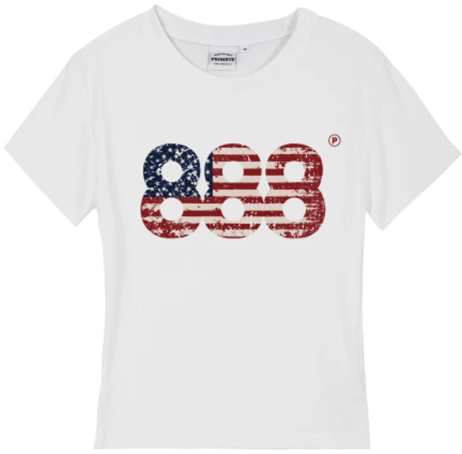 프라임에이트 PRIMATE USA NUMBER.888 여성 슬림핏 반팔티셔츠 5 COLORS - 쿠팡