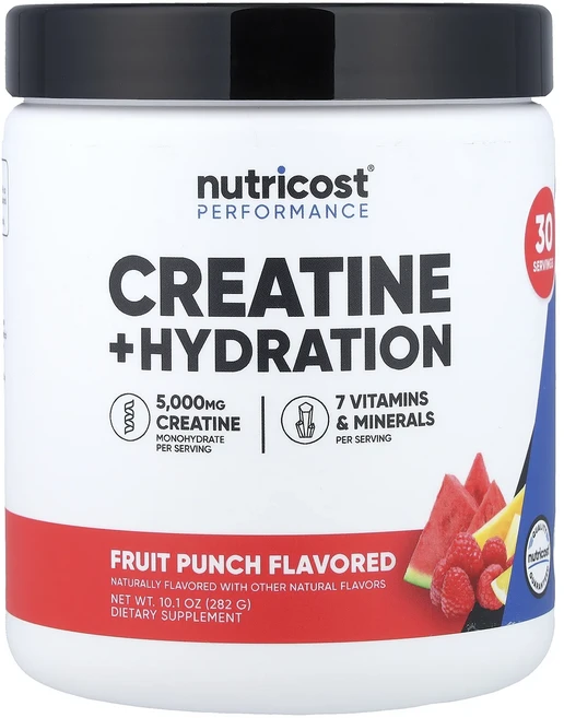 효과가 좋은 Nutricost 운동 능력 크레아틴 + 수분 보충 과일 펀치 282g(10.1oz) 최저가격, Nutricost운동능력크레아틴수분보충과일펀치282g1, 282g, 1개 - 쿠팡