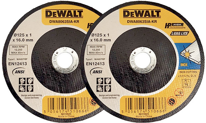 디월트 정품 5인치 그라인더날 절단석 5인치절단석 DWA8063SIA 50장, 50개