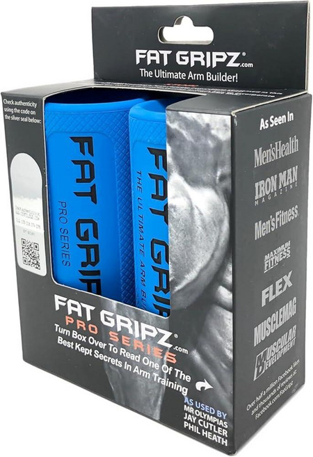 Fat Gripz - 이두박근 및 팔뚝 근육을 빠르게 발달시킬 수 있는 쉽고 검증된 방법(남성용 건강 잡지 Home Gym 어워드 2020 수상 경력) (외부 지름 5.7cm/