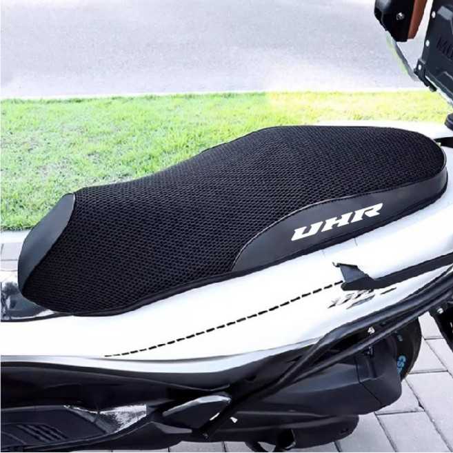 UHR 쿨시트 메쉬 쿨 안장 시트 커버 통풍 통기성 125 150, 블랙, 1개