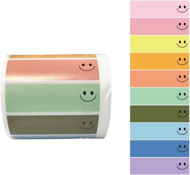 방수 스마일무지개 네임 이름 스티커, 1세트, 혼합(S1087)