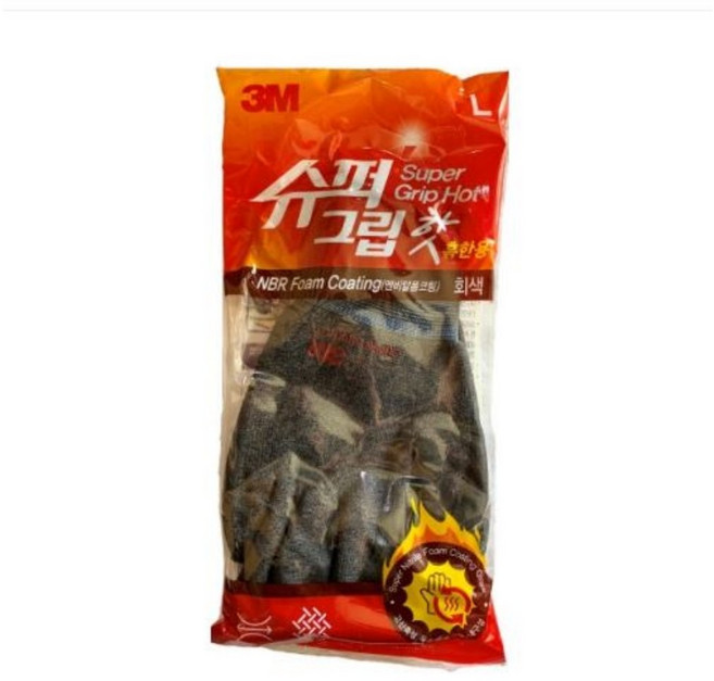 3M장갑 슈퍼그립 핫 혹한기용 안전작업반코팅장갑, 슈퍼그립 핫 L, 3개