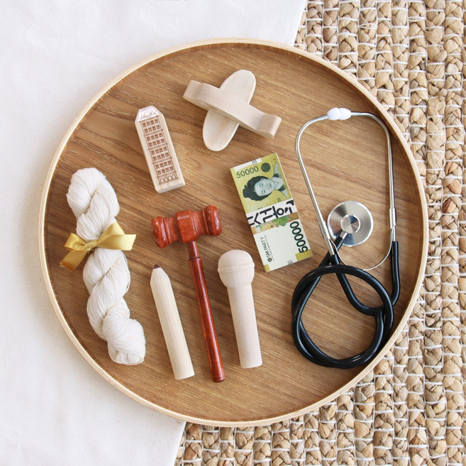 프리미엄돌잡이용품세트07번 8종 돌잡이상, 프리미엄돌잡이용품세트07번+트레이(사각), 1개