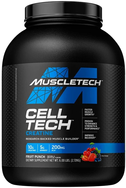 MuscleTech 퍼포먼스 시리즈 CELL-TECH 크레아틴 포뮬러 과일 펀치 2.72kg 6.00lbs, 1개 - 쿠팡