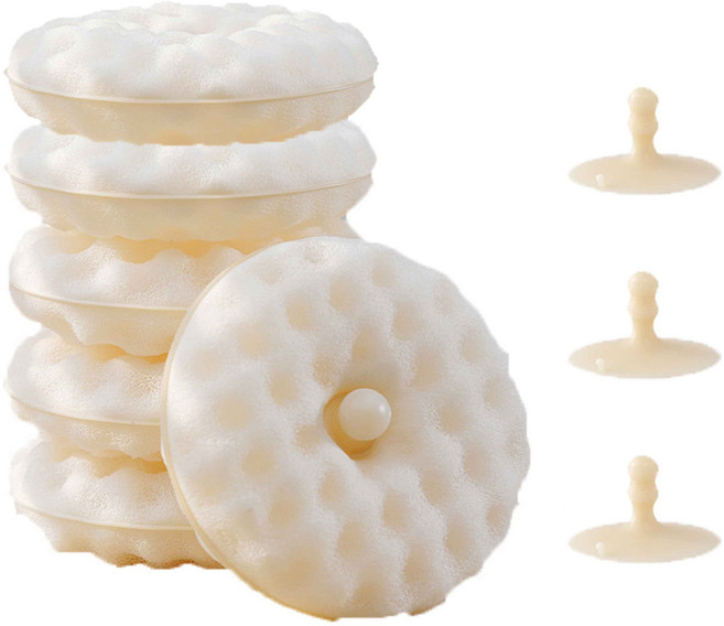 거품왕 설거지 원형 수세미 2p + 흡착 홀더 세트, 2개입, 3세트