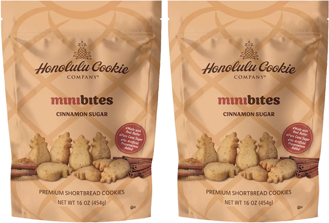 호노룰루 호놀룰루 쿠키 미니 바이트 시나몬 슈가, 454g, 2개