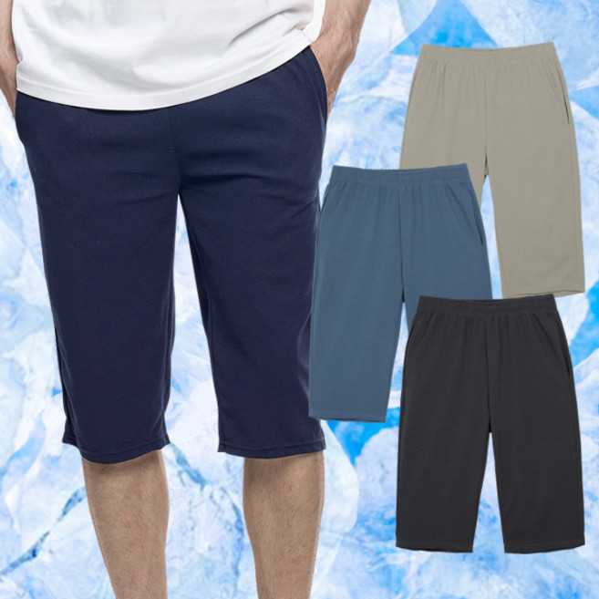 [이지바이] 남성 7부 밴딩 반바지_체온하강 리버풀 원단 쿨 반바지 팬츠