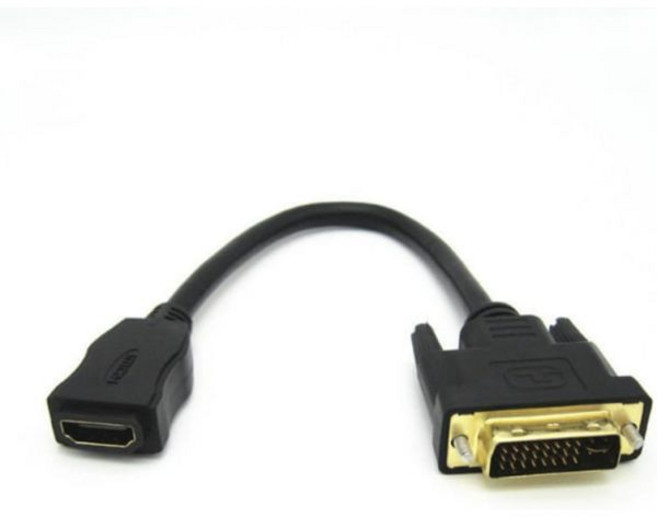HDMI에서 DVI 케이블 DVI에서 HDMI 변환 어댑터 DVID24+1 플러그를 암으로 4K 1080P 풀 HD 3D, 1개