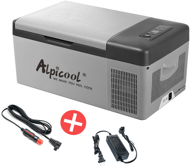 알피쿨 ALPICOOL 차량용냉장고 휴대용 캠핑 냉장고 C15L/C20L, 차량용 냉장고+가정용전원(돼지코 증정), C15L차량용냉장고+가정용전원(돼지코 증정)
