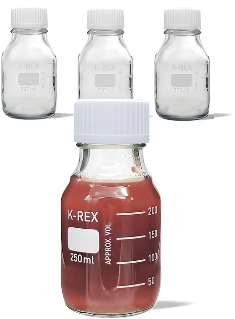 미르코리아 국산 눈금 유리병, 250ml, 4개 - 쿠팡