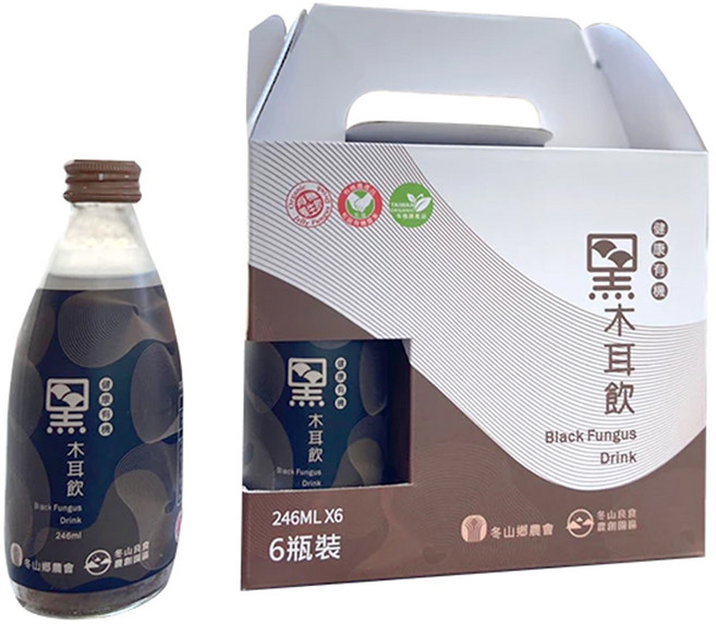 冬山鄉農會 黑木耳飲, 6個, 246ml