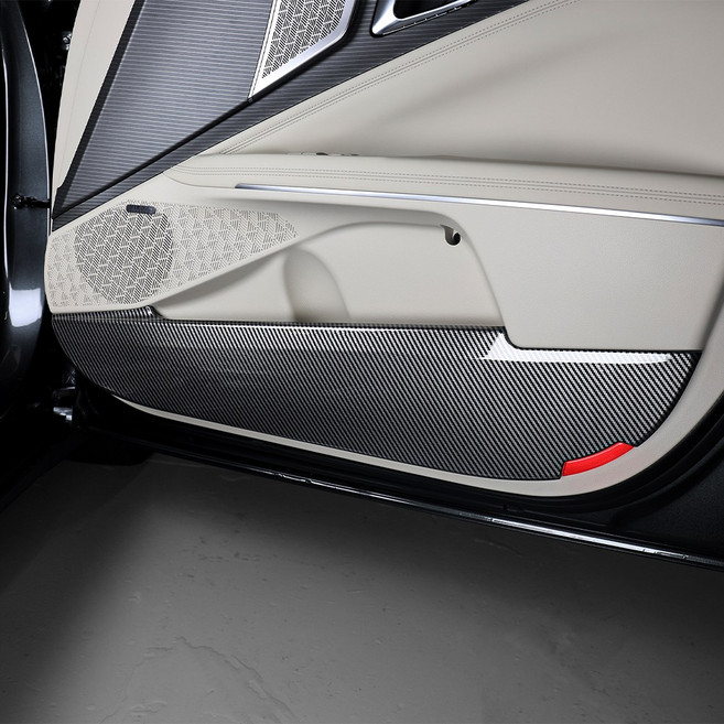 카스타 호환 K8 페이스리프트 자동차 튜닝 차량 용품, (유광카본) 1열 도어커버 2P, 도어