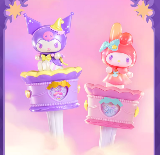 8종 풀세트 산리오 블라인드박스 요술봉 완드 가챠 피규어 인형 생일선물 헬로키티 마이멜로디 쿠로미, 1박스
