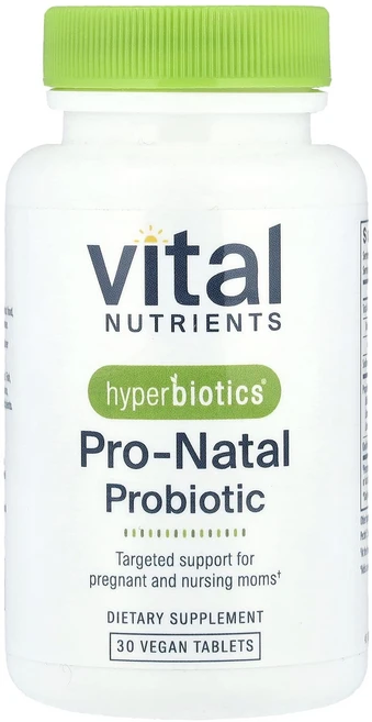 Vital Nutrients Hyperbiotics® 프로-나탈 프로바이오틱 비건 정제 30정, VitalNutrientsHyperbiotics프로나탈, 1개 - 쿠팡