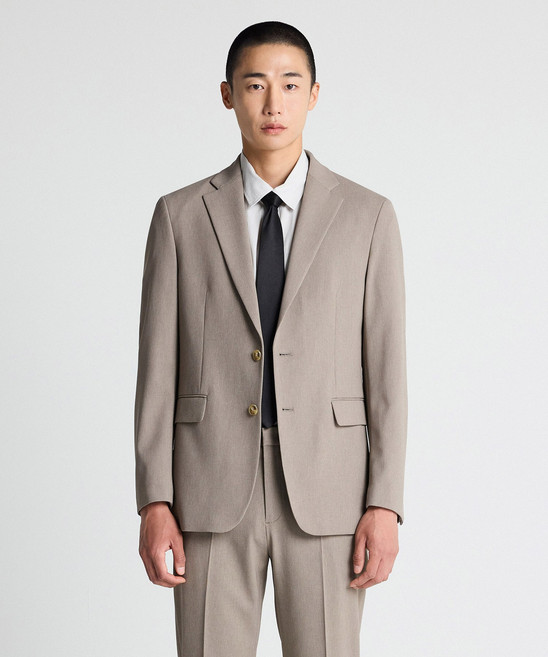 [STCO] 남성 여름 경량 통기성 스트레치 트윌 허리밴딩 여름셋업 릴렉스핏 베이지