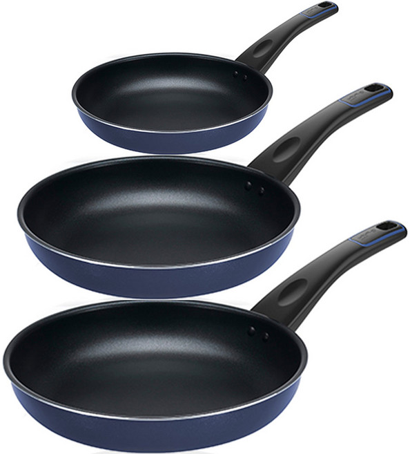 도루코 퓨어라이트 애쉬블루 3종 프라이팬 세트(20cm+28cm+30cm)인덕션사용불가 gi, 1개