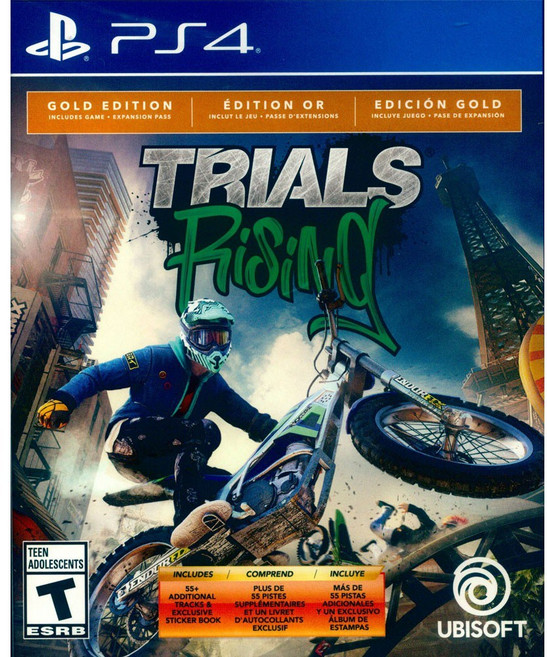 Ubisoft PS4 特技摩托賽 崛起 黃金版 遊戲片 內含擴充通行證 額外賽道 獨家貼紙書, UBR30522193-CVRT