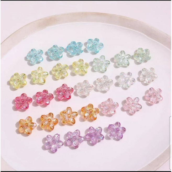 雞蛋花美甲飾品 透色光感美甲裝飾, 1個