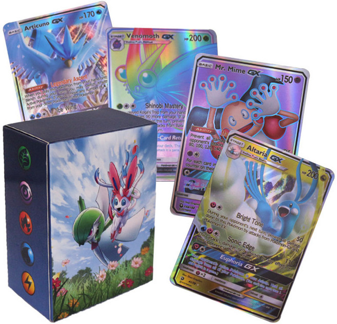 포켓몬 올홀로 카드 100장 게임 대전 영어판, 100GX