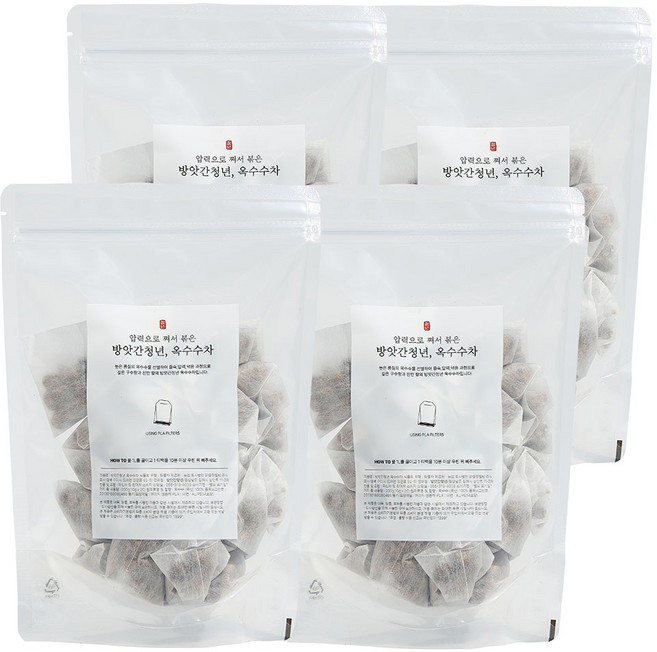 방앗간청년 압력으로 볶아 특별한 옥수수차 티백, 10g, 20개입, 4개