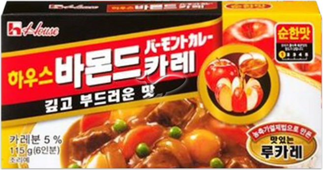 하우스 바몬드카레 순한맛, 115g, 3개