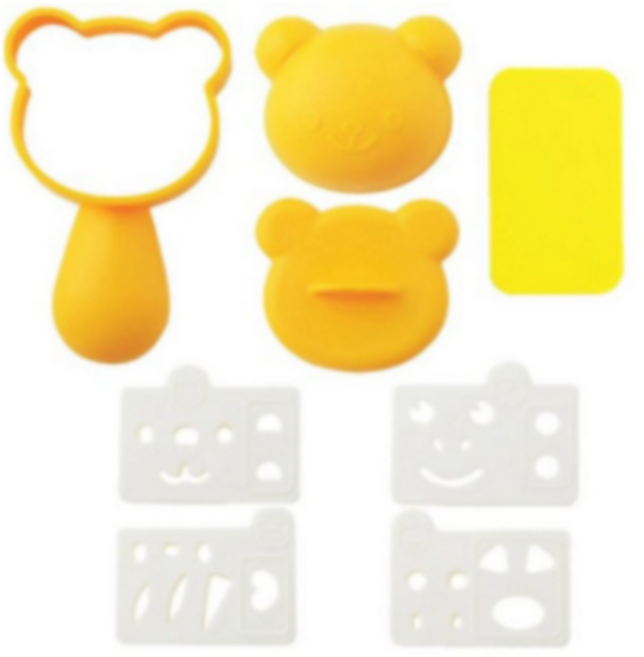 이홈베이킹 곰과 친구들 주먹밥틀 세트, 혼합 색상, 1세트