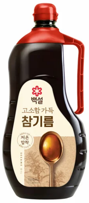 백설 고소함 가득 참기름1.5L 1개 백설 진한참기름, 1.5L