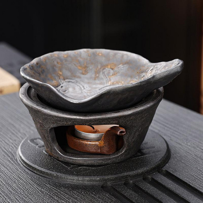 手作日式粗陶烤茶爐 陶瓷薰香爐 擴香器, 1個, JCKXQ023-04
