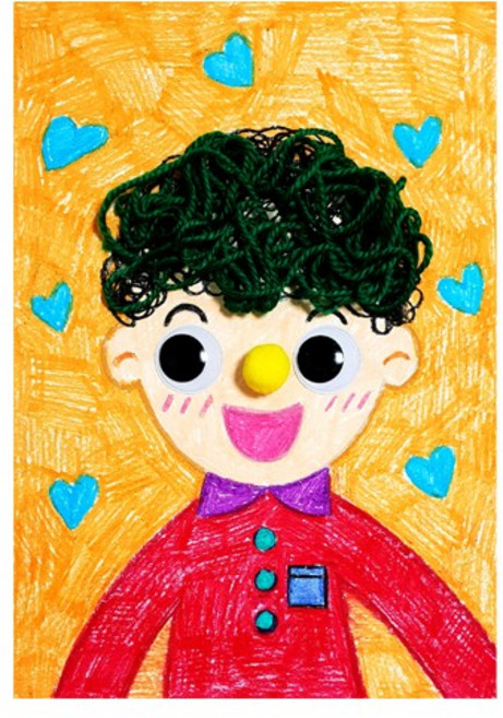 DIY 만들기 꾸미기 색칠하기 털실머리카락 얼굴그림 종이접기 놀이 유치원 어린이 집 초등 학교 수업 학습 미술 재료 준비물, 상세페이지 참조, 상세페이지 참조, 상세페이지 참조