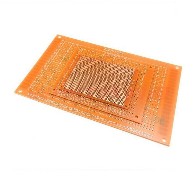 【鑫巢】萬能PBC電路板 洞洞板 電木板 線路板, 9*15橘色, 1個