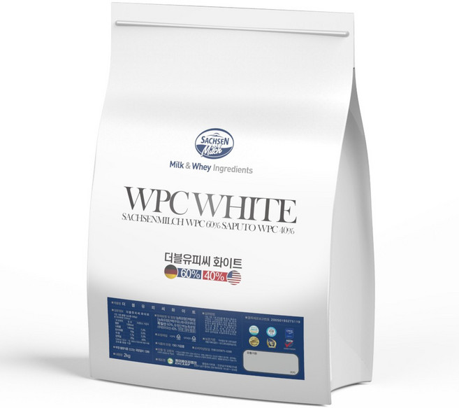 저먼프로트 화이트 포대유청 단백질 보충제 WPC, 1개, 2kg