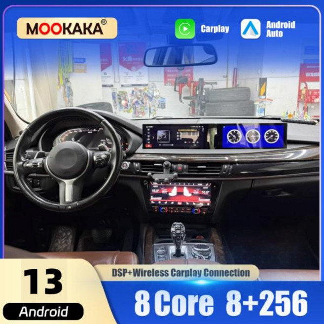 BMW호환 X5 X6 20072018용 듀얼 12.3인치 화면 안드로이드 13 카 라디오 카플레이 자동차 멀티미디어 플레이어 GPS 네비게이션 헤드 유닛 4G, 6)tool, Eight Core