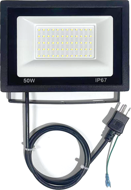 LED工業級投射燈 IP67防水 戶外露營工地照明, 50W-白光-220V, 1個