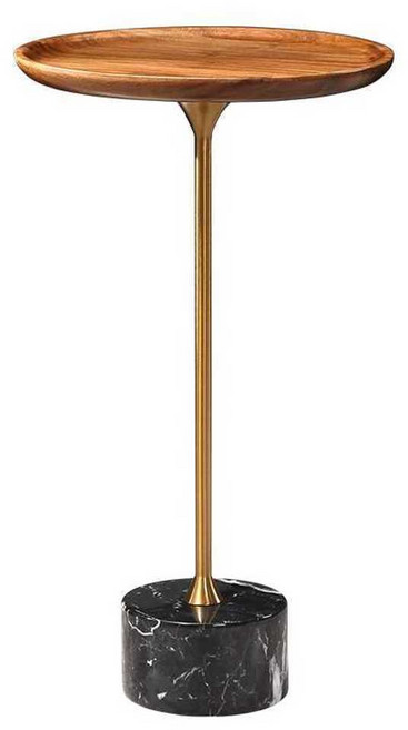 노르딕 원목 커피 테이블 가정용 트라버틴 사이드 창의적이고 고급스러운 거실 카페, 09 Brown-60cm