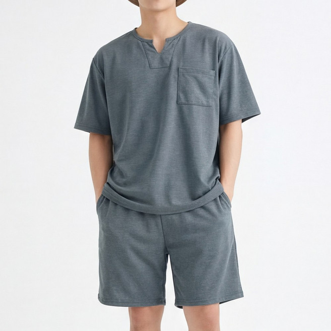 루크 남성 데일리 반팔 반바지 세트 남자 남성용 운동복 추리닝 츄리닝 체육복 트레이닝 코디 여름 반팔티 셋트 티셔츠 바지