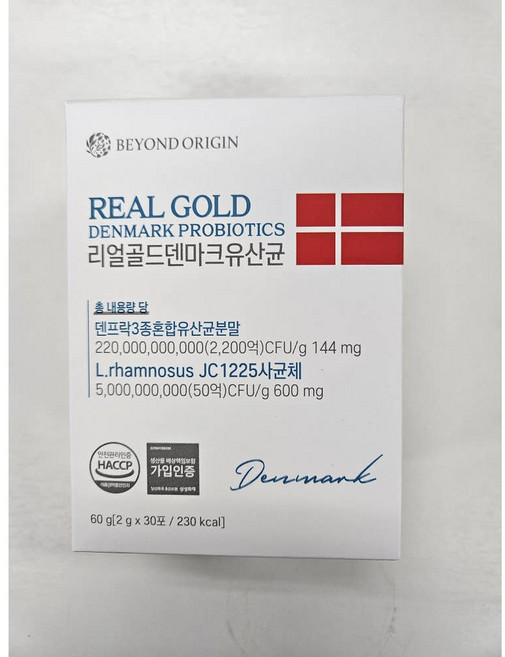 비욘드오리진 리얼골드 덴마크유산균 2g x 30포, 1박스, 30회분