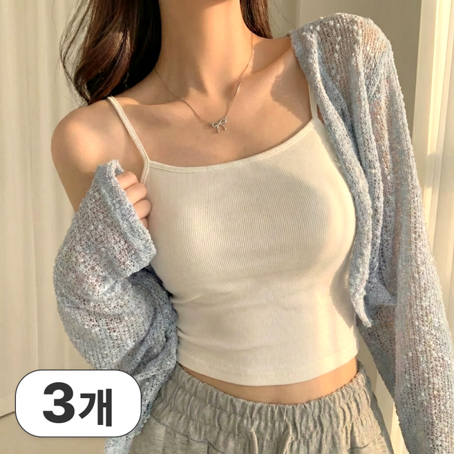 브라미 면스판 여성 나시 3P