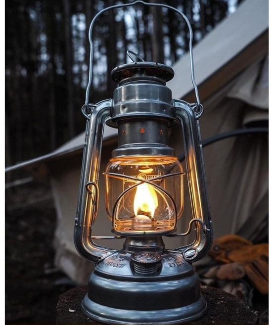 남포등 호야등 석유램프 등유 호롱불 감성 캠핑랜턴 테이블등 레트로 불멍 광부 철도등, 1세트, 은회색