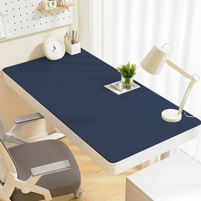 오피스프렌즈 미끄럼 방지 데스크 매트 깨끗한 책상보호 매트, 네이비