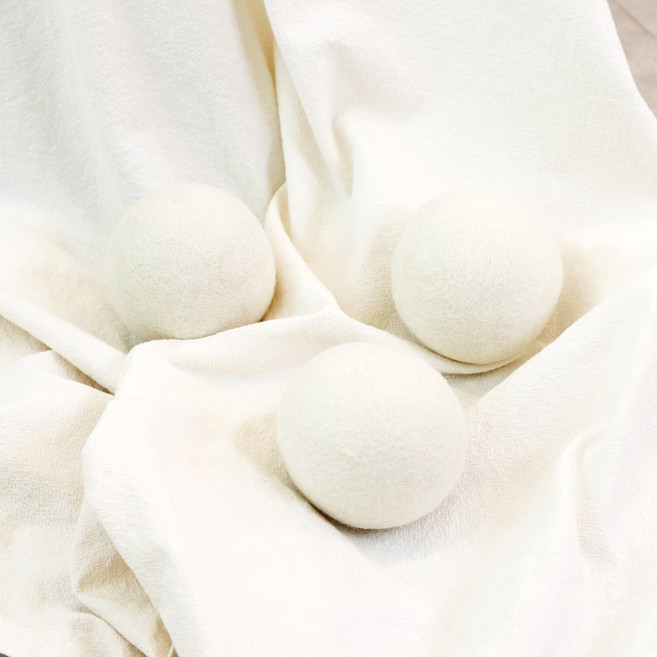 하나드림 건조기 양모 드라이볼 양모볼, 4개, 화이트