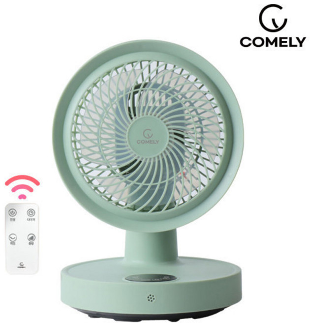 코멜리 탁상 선풍기 소형 미니 저소음 유선 리모컨 사무실 책상 캠핑 선풍기, 탁상용 유선 선풍기 리모컨