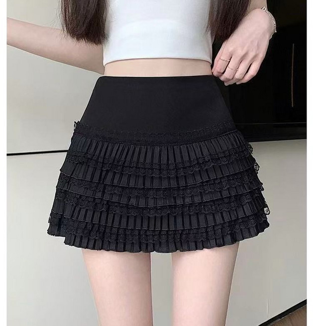 핫몰 A라인 하이웨스트 밴딩 플레어 섹시 여성 미니 스커트