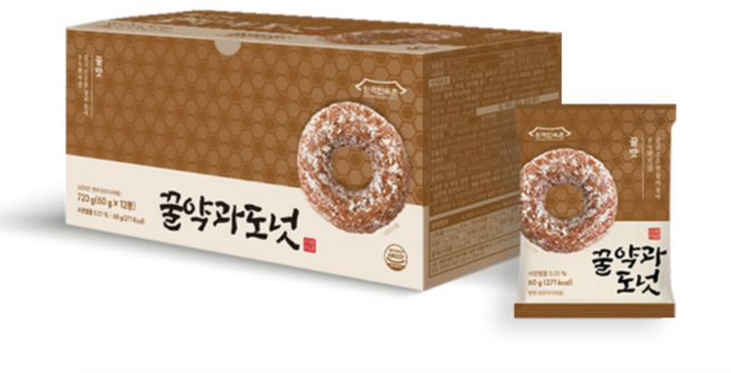 한국민속촌 꿀약과 도넛 12p, 720g, 1개