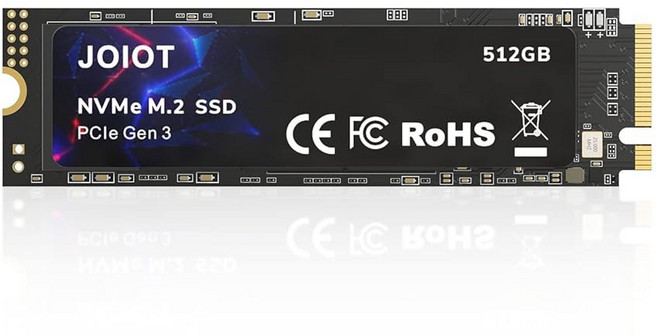 JOIOT 1TB SSD PCle 3.0x4 NVMe M.2 2280 내장 솔리드 스테이트 드라이브 최대 3500MB/s PC 노트북 게임용 스토리지 V-낸드 테크놀로, 512G