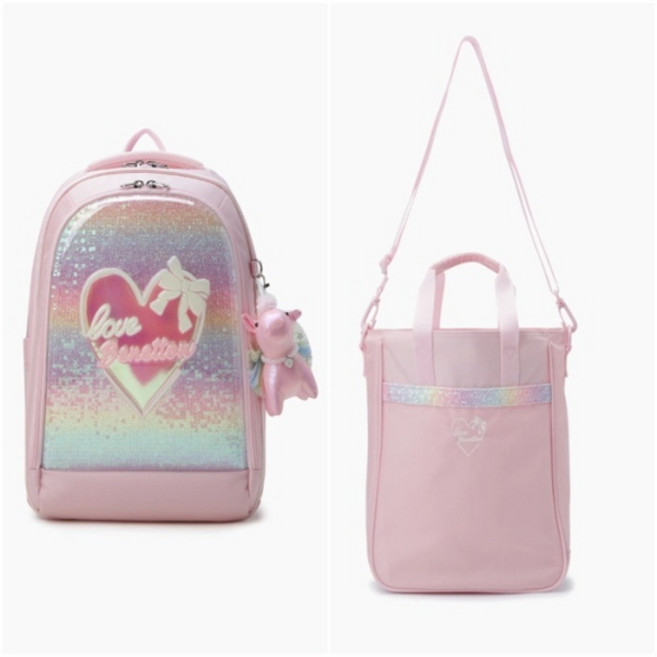 [AK평택점] [베네통 키즈] 리본하트몰드책가방세트QCBG01611 QCBG11611PKSE