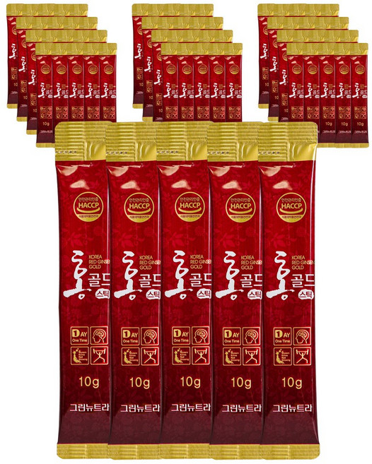 홍골드 6년근 진액 홍삼스틱 홍삼정 10ml 100포, 10g, 60개