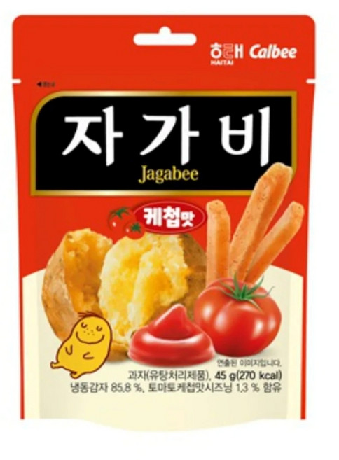 해태제과 자가비 케첩맛, 45g, 8개